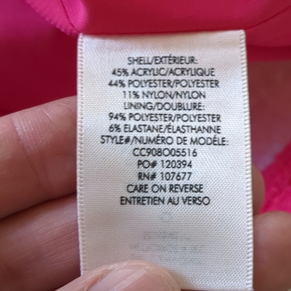 Alice + Olivia Clyde Tweed Boucle Shift A-line Dress Sleeveless Pink Sz 14 - Picture 10 of 12